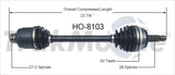 HO-8103 CV Axle Shaft
