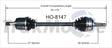HO-8147 CV Axle Shaft