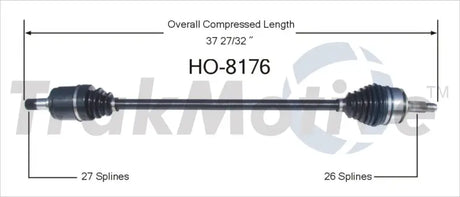 HO-8176 CV Axle Shaft