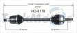 HO-8178 CV Axle Shaft