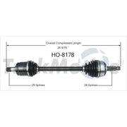 HO-8178 CV Axle Shaft