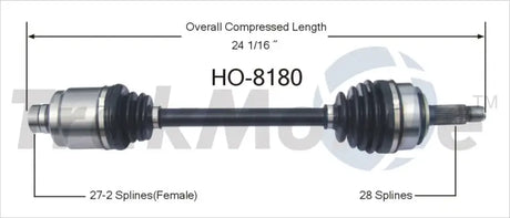 HO-8180 CV Axle Shaft