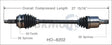 Trakmotive HO-8202 New Cv Axle - CV Shaft