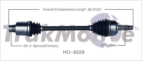 HO-8229 CV Axle Shaft