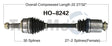 HO-8242 CV Axle Shaft