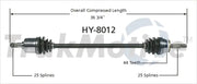 HY-8012 CV Axle Shaft