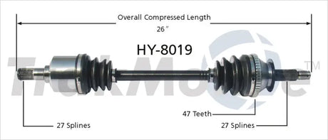 HY-8019 CV Axle Shaft