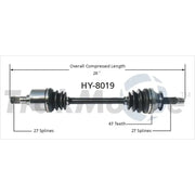 HY-8019 CV Axle Shaft