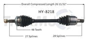 HY-8218 CV Axle Shaft