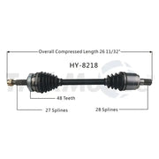 HY-8218 CV Axle Shaft