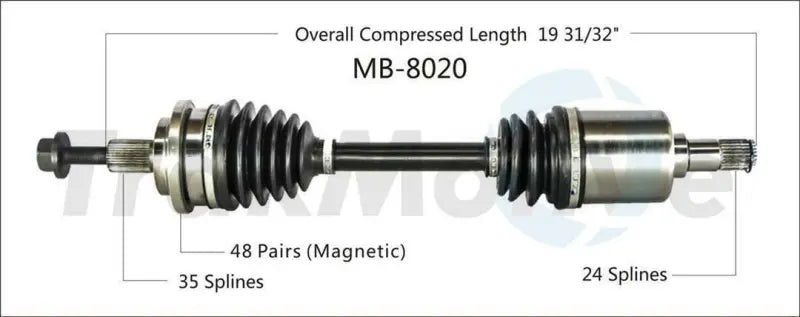 Trakmotive MB-8020 New Cv Axle 