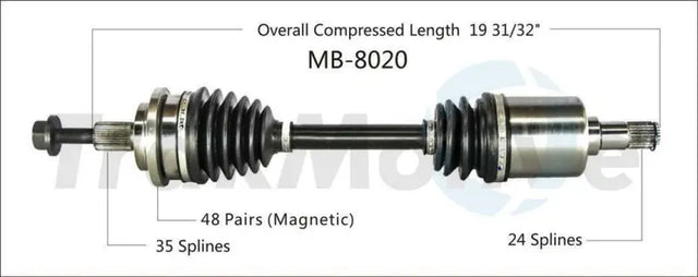 Trakmotive MB-8020 New Cv Axle 