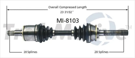MI-8103 CV Axle Shaft