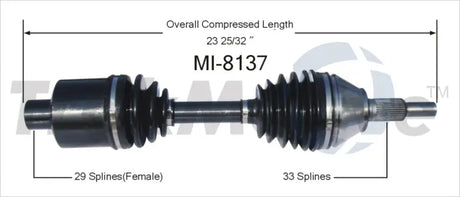 MI-8137 CV Axle Shaft