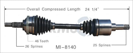 MI-8140 CV Axle Shaft