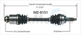 MZ-8151 CV Axle Shaft