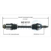 MZ-8151 CV Axle Shaft