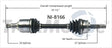 NI-8166 CV Axle Shaft