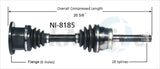 NI-8185 CV Axle Shaft