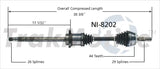 NI-8202 CV Axle Shaft