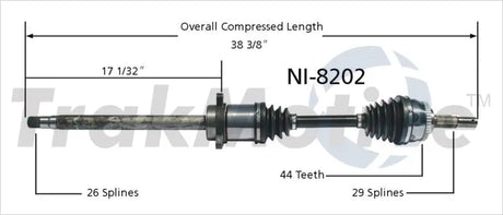 NI-8202 CV Axle Shaft