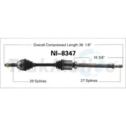 NI-8347 CV Axle Shaft