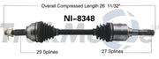 NI-8348 CV Axle Shaft by Trakmotive