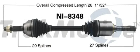 NI-8348 CV Axle Shaft by Trakmotive