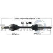 NI-8348 CV Axle Shaft by Trakmotive