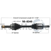 NI-8349 CV Axle Shaft