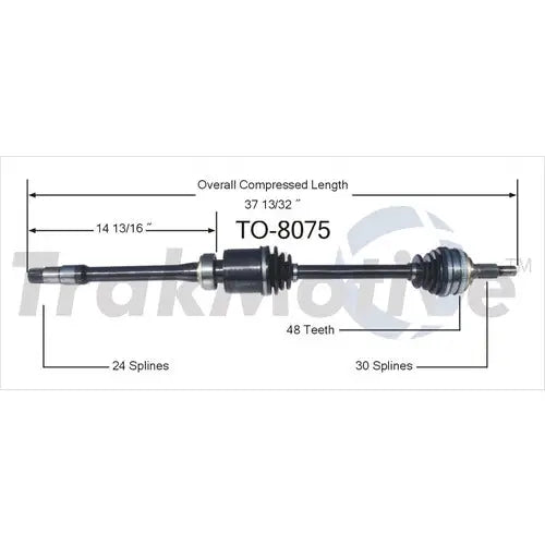Trakmotive TO-8075 - New CV Axle