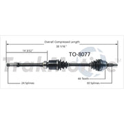 Trakmotive TO-8077 - New CV Axle