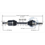Trakmotive NI-8150 - New CV Axle