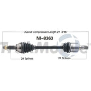 Trakmotive NI-8363 - New CV Axle