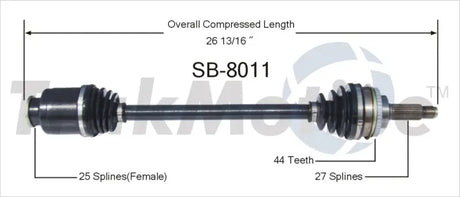 SB-8011 CV Axle Shaft