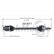 SB-8011 CV Axle Shaft