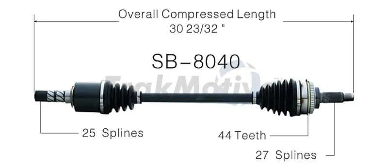 SB-8040 CV Axle Shaft