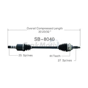 SB-8040 CV Axle Shaft