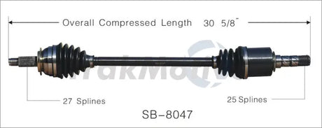 SB-8047 CV Axle Shaft