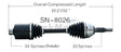 SN-8026 CV Axle Shaft