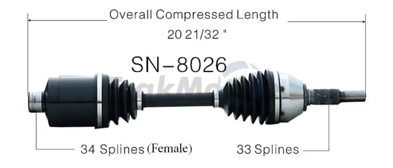 SN-8026 CV Axle Shaft