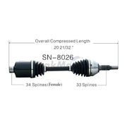 SN-8026 CV Axle Shaft