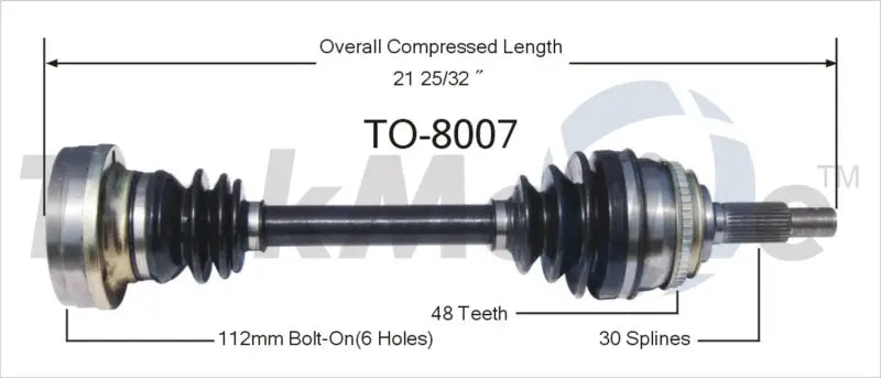TO-8007 CV Axle Shaft
