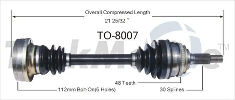TO-8007 CV Axle Shaft