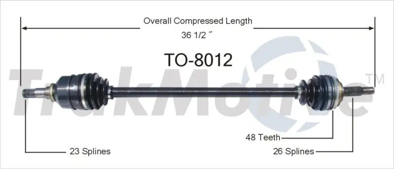 TO-8012 CV Axle Shaft