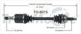 TO-8015 CV Axle Shaft