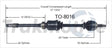 TO-8016 CV Axle Shaft