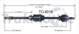 TO-8016 CV Axle Shaft
