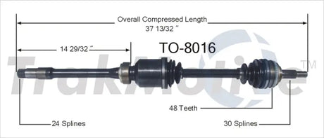 TO-8016 CV Axle Shaft
