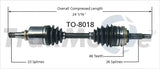 TO-8018 CV Axle Shaft
